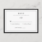 Minimale lef Wedding RSVP Informatiekaartje (Voorkant)