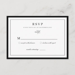 Minimale lef Wedding RSVP Informatiekaartje