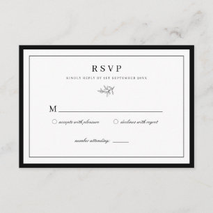 Minimale lef Wedding RSVP Informatiekaartje