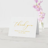Minimale legankalligrafie - Gold Folie Wenskaart (Orchidee)