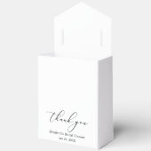 Minimale legankalligrafie Vrijgezellenfeest Bow Bedankdoosjes (Open)