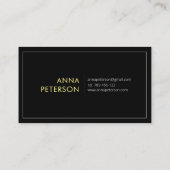 Minimale legant Daisy Flower on Black Visitekaartje (Achterkant)