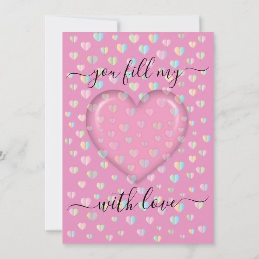 Minimale legant Ik hou van je Design Invitation Kaart (Achterkant)