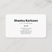 Minimale legant kies Kleur aangepaste QR-code Visitekaartje (Voorkant)