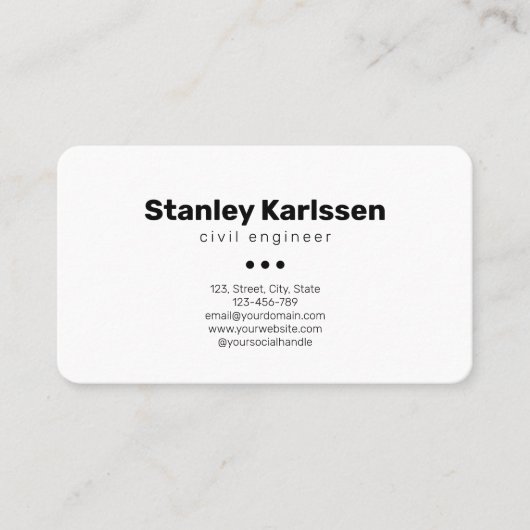 Minimale legant kies Kleur aangepaste QR-code Visitekaartje (Voorkant)