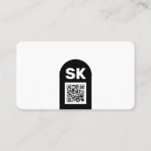 Minimale legant kies Kleur aangepaste QR-code Visitekaartje (Achterkant)