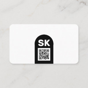 Minimale legant kies Kleur aangepaste QR-code Visitekaartje