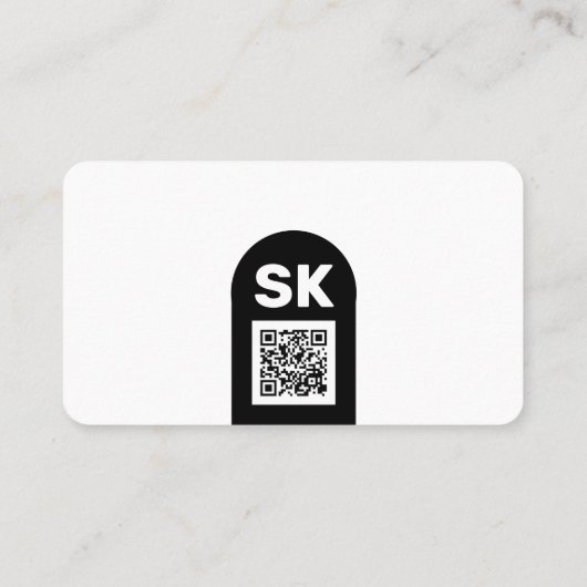 Minimale legant kies Kleur aangepaste QR-code Visitekaartje (Achterkant)