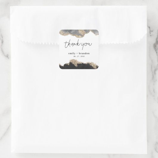 Minimale legant vierkante sticker (Tas)