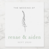 Minimale legant wijn etiket (Enkel label)