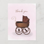 Minimale legante Baby Hartelijk dank voor het roze Briefkaart (Voorkant)