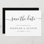 Minimale legante bruiloft bespaart datum save the date (Voorkant / Achterkant)