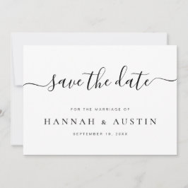Minimale legante bruiloft bespaart datum save the date