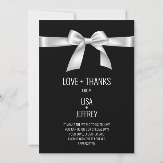 Minimale, legante bruiloft - Hartelijk dank Aankondiging (Voorkant)