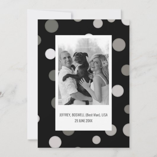 Minimale, legante bruiloft - Hartelijk dank Aankondiging (Achterkant)