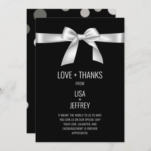 Minimale, legante bruiloft - Hartelijk dank Aankondiging (Voorkant / Achterkant)