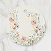 Minimale legante bruiloft van moderne wilde bloeme bedankjes labels (Achterkant)