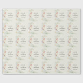 Minimale legante bruiloft van moderne wilde bloeme cadeaupapier (Vlak)