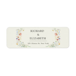 Minimale legante bruiloft van moderne wilde bloeme etiket