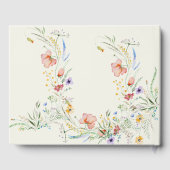 Minimale legante bruiloft van moderne wilde bloeme gastenboek (Achterkant)