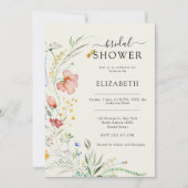 Minimale legante bruiloft van moderne wilde bloeme kaart (Voorkant)