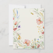 Minimale legante bruiloft van moderne wilde bloeme kaart (Achterkant)