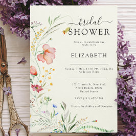 Minimale legante bruiloft van moderne wilde bloeme kaart