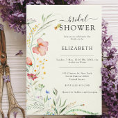 Minimale legante bruiloft van moderne wilde bloeme kaart