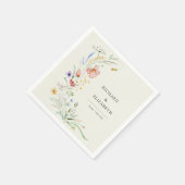 Minimale legante bruiloft van moderne wilde bloeme servet (Hoek)