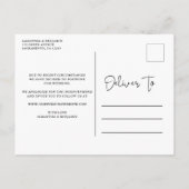 Minimale legante bruiloft verandert de datum aankondigingskaart (Achterkant)