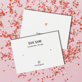 Minimale legante Faux Gold Heart-oortkaart Visitekaartje