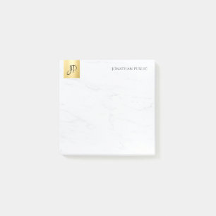 Minimale legante gouden en marmer moderne Sjabloon Post-it® Notes