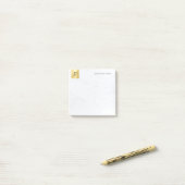 Minimale legante gouden en marmer moderne Sjabloon Post-it® Notes (Op bureau)