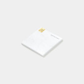 Minimale legante gouden en marmer moderne Sjabloon Post-it® Notes (Schuin)