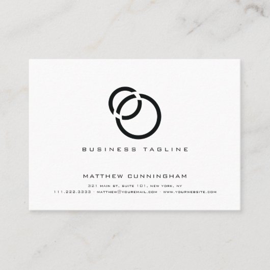 Minimale legante moderne eenvoudige Logo- en QR-co Visitekaartje (Voorkant)