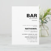 Minimale legante officiële balk Mitzvah Kaart (Staand voorkant)