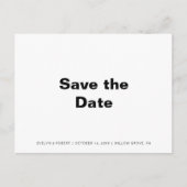 Minimale legante officiële bruiloft Opslaan Datum Aankondigingskaart (Voorkant)