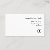 Minimale legante pasta's voor kopercirculatie Yoga Visitekaartje (Achterkant)