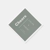 Minimale legante plechtige groenboodschappen servet (Hoek)