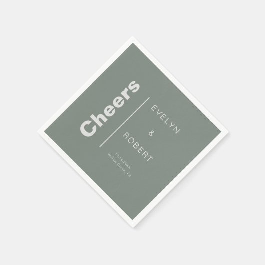 Minimale legante plechtige groenboodschappen servet (Hoek)