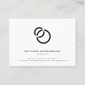 Minimale legante Simple Moderne Logo- en QR-code Visitekaartje (Voorkant)