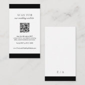Minimale legante website Modern QR Code Wedding Informatiekaartje (Voorkant / Achterkant)