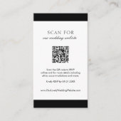 Minimale legante website Modern QR Code Wedding Informatiekaartje (Voorkant)