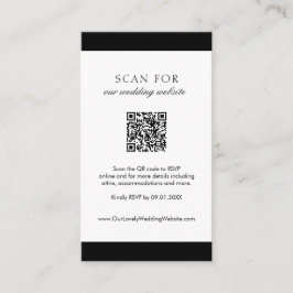 Minimale legante website Modern QR Code Wedding Informatiekaartje