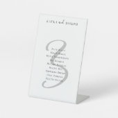 Minimale legantietabel nummer 3 reclamebord met voetstuk (Voorkant)