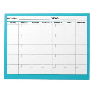 Minimale lege kalender notitieblok