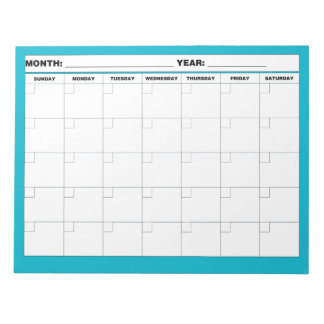 Minimale lege kalender notitieblok