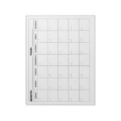 Minimale lege kalender notitieblok (Linkerzijde)
