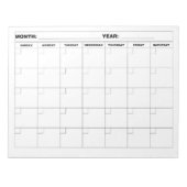 Minimale lege kalender notitieblok (Voorkant)