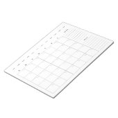 Minimale lege maandelijkse kalender notitieblok (Schuin)